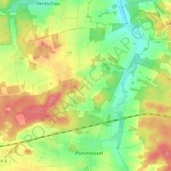 Carte topographique Neestahl, altitude, relief