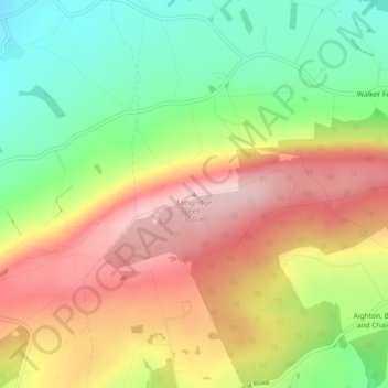 Carte topographique Longridge Fell, altitude, relief