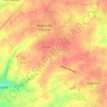 Carte topographique Le Gal, altitude, relief