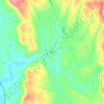 Carte topographique Bobo, altitude, relief