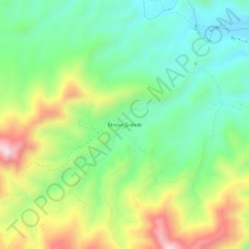 Carte topographique Rincon Grande, altitude, relief