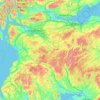 Carte topographique Lanarkshire, altitude, relief