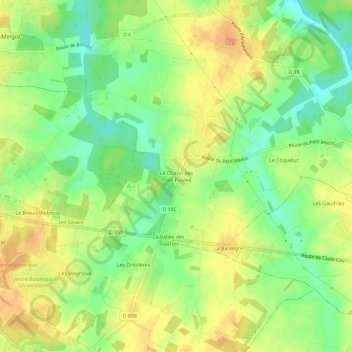 Carte topographique Le Chiron des Trois Fusées, altitude, relief
