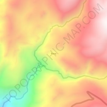 Carte topographique Puna, altitude, relief