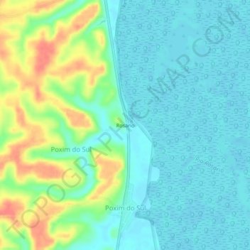 Carte topographique Rosário, altitude, relief