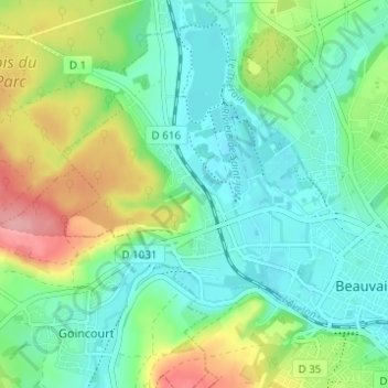Carte topographique Saint-Just-des-Marais, altitude, relief