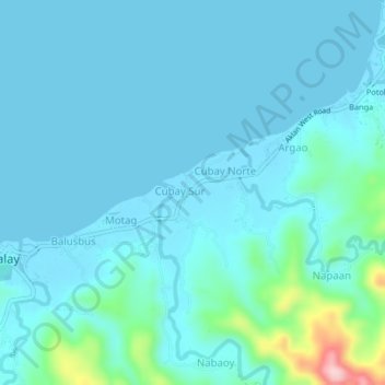 Carte topographique Chalung, altitude, relief