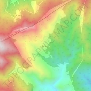 Carte topographique Karaağa, altitude, relief