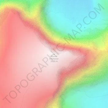 Carte topographique Mount Kitchener, altitude, relief