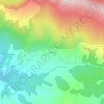 Carte topographique Laguarta, altitude, relief