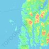Carte topographique Haugesund, altitude, relief