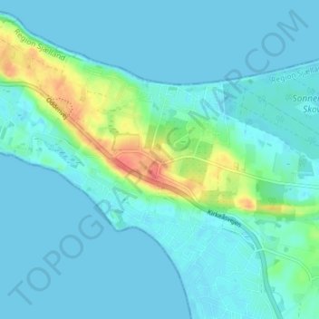 Carte topographique Lumsås, altitude, relief