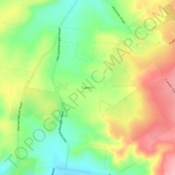Carte topographique Cawdor, altitude, relief