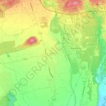 Carte topographique Lestans, altitude, relief