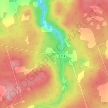 Carte topographique Mechanic Settlement, altitude, relief