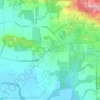 Carte topographique Kinton, altitude, relief