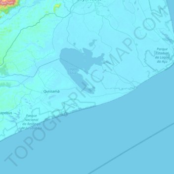 Carte topographique Ilha do Capim, altitude, relief