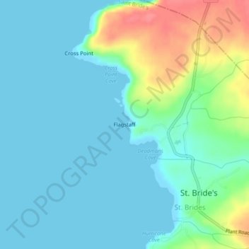 Carte topographique Flagstaff, altitude, relief