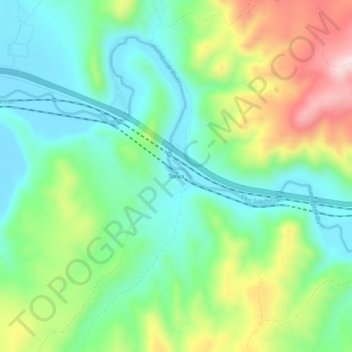 Carte topographique Tonka, altitude, relief
