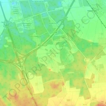 Carte topographique Kirchstockach, altitude, relief