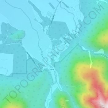 Carte topographique Franz Josef, altitude, relief
