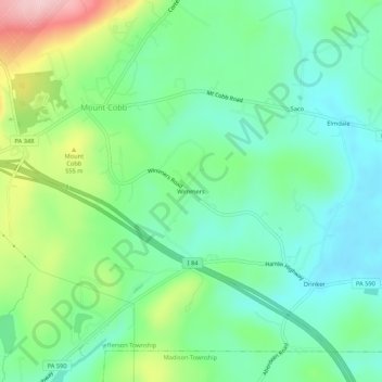 Carte topographique Wimmers, altitude, relief