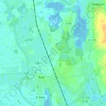 Carte topographique Larronville, altitude, relief