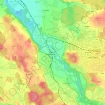 Carte topographique Hinterwies, altitude, relief