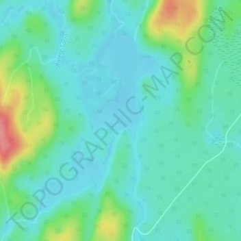 Carte topographique Lac Sarto, altitude, relief