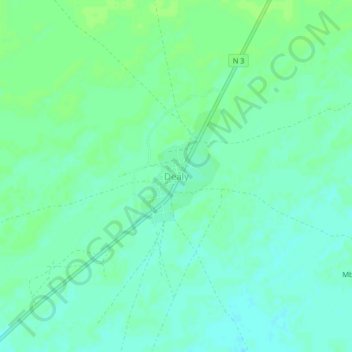 Carte topographique Dealy, altitude, relief