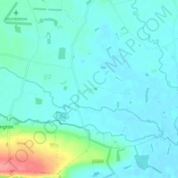 Carte topographique Muscoates, altitude, relief