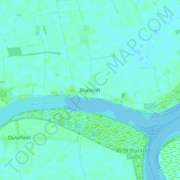 Carte topographique Blacktoft, altitude, relief