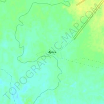 Carte topographique Иртек, altitude, relief