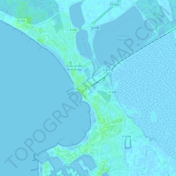 Carte topographique Grau-du-Roi Rive Gauche, altitude, relief