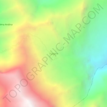 Carte topographique Yagen, altitude, relief