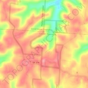 Carte topographique Cantwell Cliffs, altitude, relief