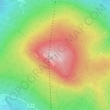 Carte topographique Ochsenkopf, altitude, relief