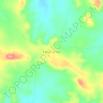Carte topographique Santa Tereza, altitude, relief