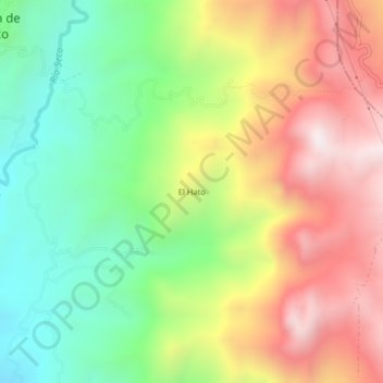 Carte topographique El Hato, altitude, relief