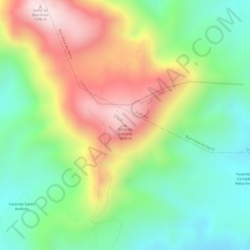 Carte topographique Serra do Elefante, altitude, relief