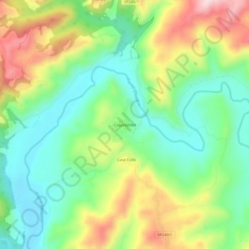 Carte topographique Colpalombo, altitude, relief