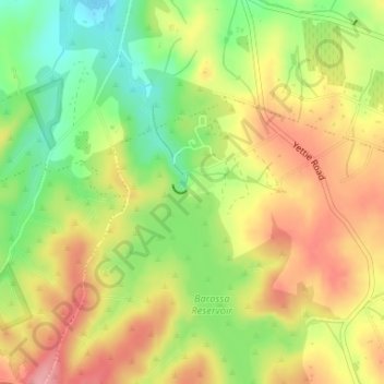 Carte topographique Whispering Wall, altitude, relief