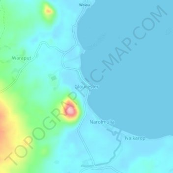 Carte topographique Gloucester, altitude, relief