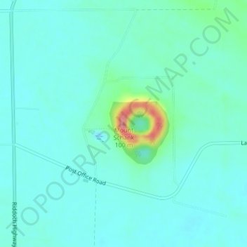 Carte topographique Mount Schank, altitude, relief