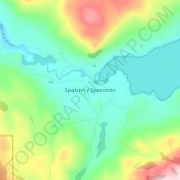 Carte topographique Spaxomin, altitude, relief