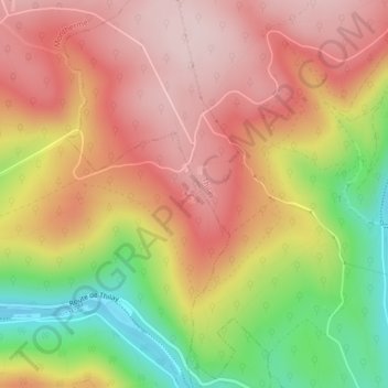 Carte topographique Roc la Tour, altitude, relief