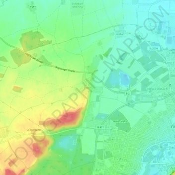 Carte topographique Puch, altitude, relief