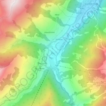 Carte topographique Plan, altitude, relief