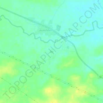 Carte topographique Pok, altitude, relief