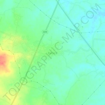 Carte topographique Barjora, altitude, relief